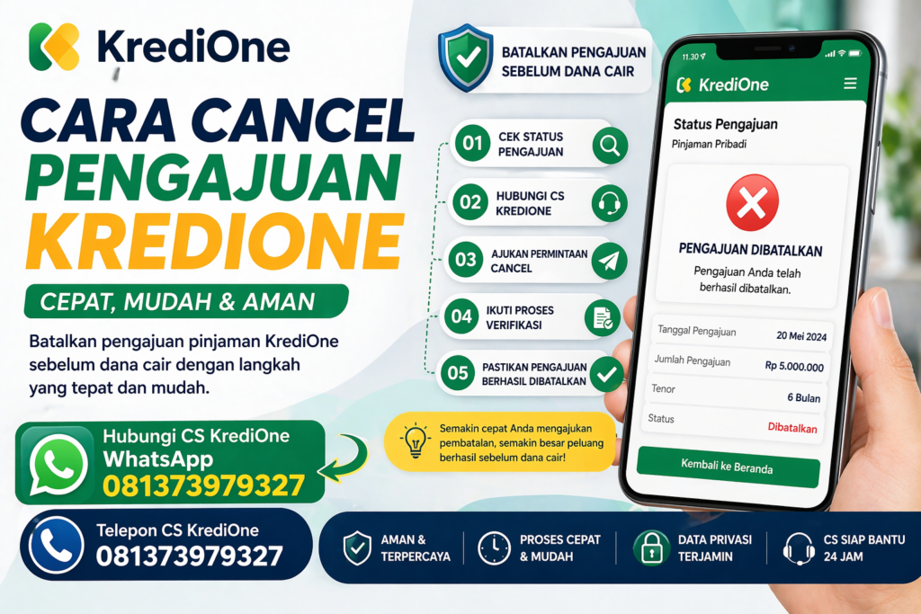 Cara Cancel Pengajuan Kredione