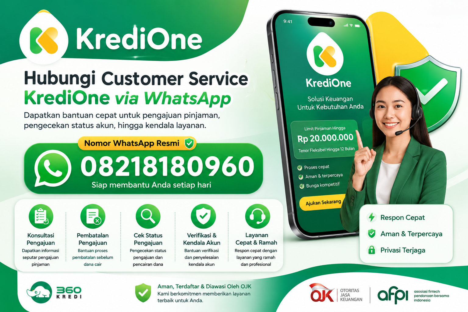 nomor whatsapp kredione